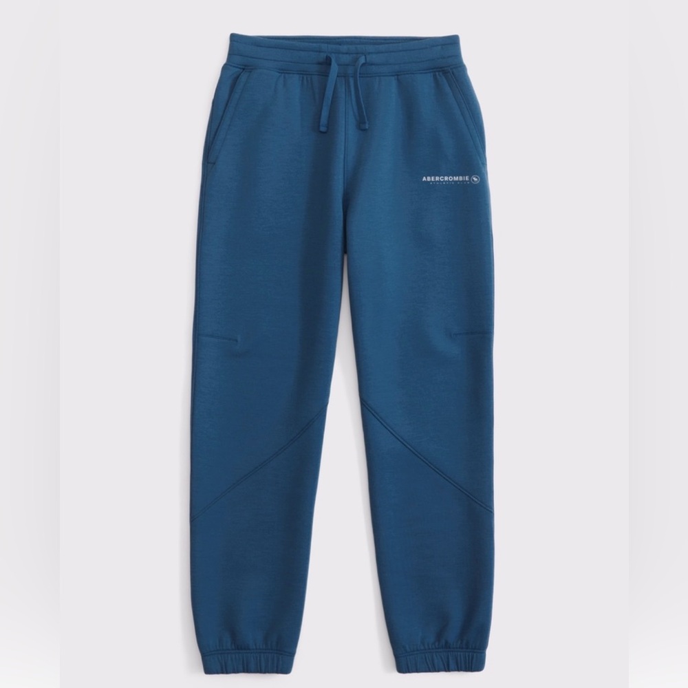 NWT Abercrombie & Fitch Kids Boys 13/14 ypb neoknit medium blue joggers